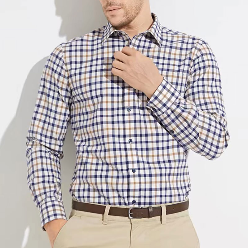 Men Formal Wear Summer - Erkek uzun kollu gömlek saf pamuk
