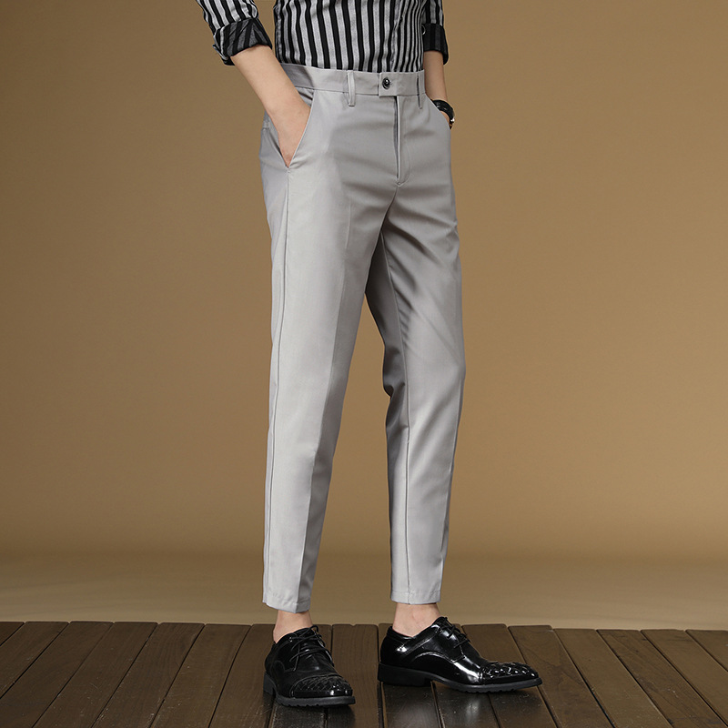 Khaki Formal Wear Men - Yaz Takım Elbise Pantolon Erkekler Kırmızı