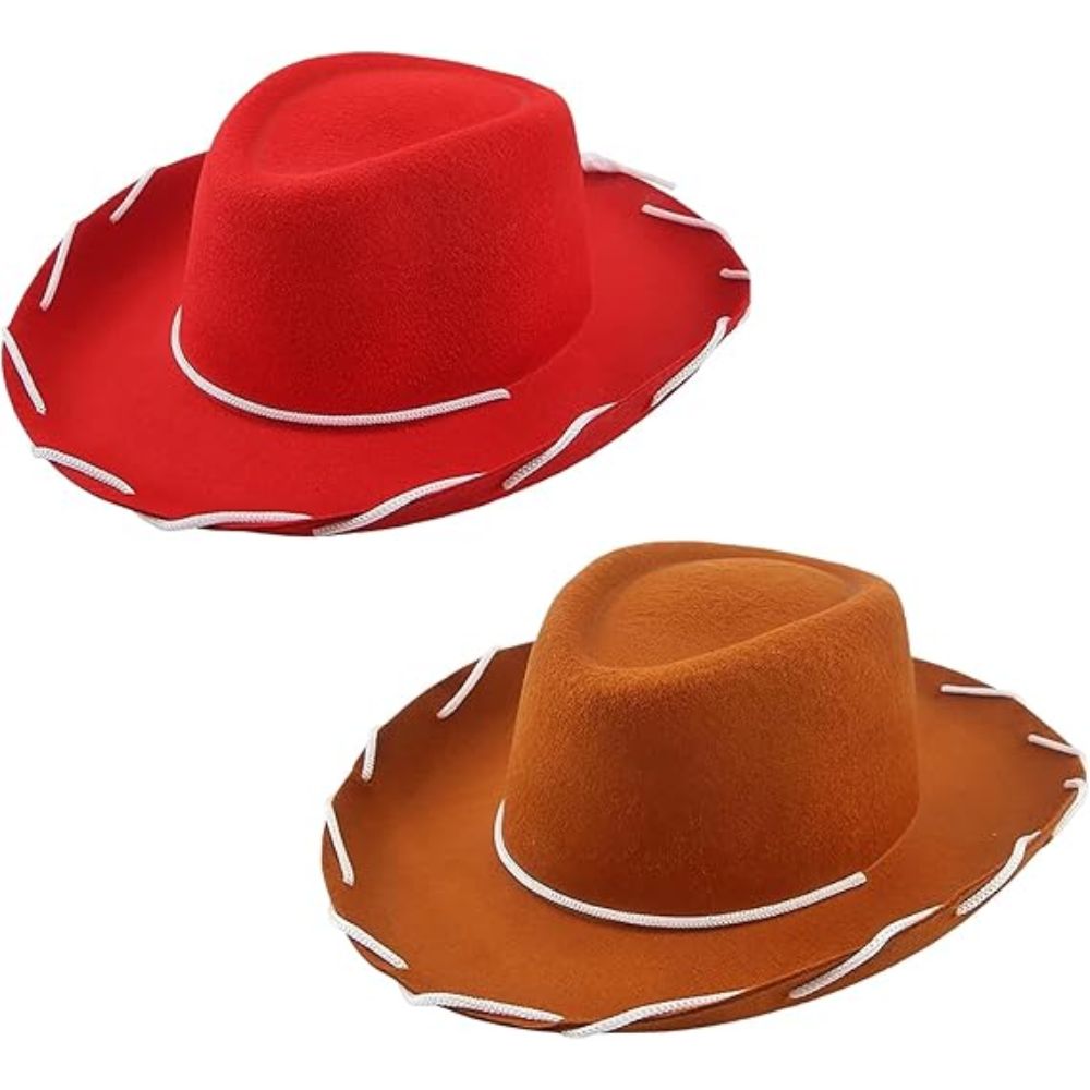 Men Formal Wear Set - Fantasia Woody Jessie Cosplay Keçe Şapka