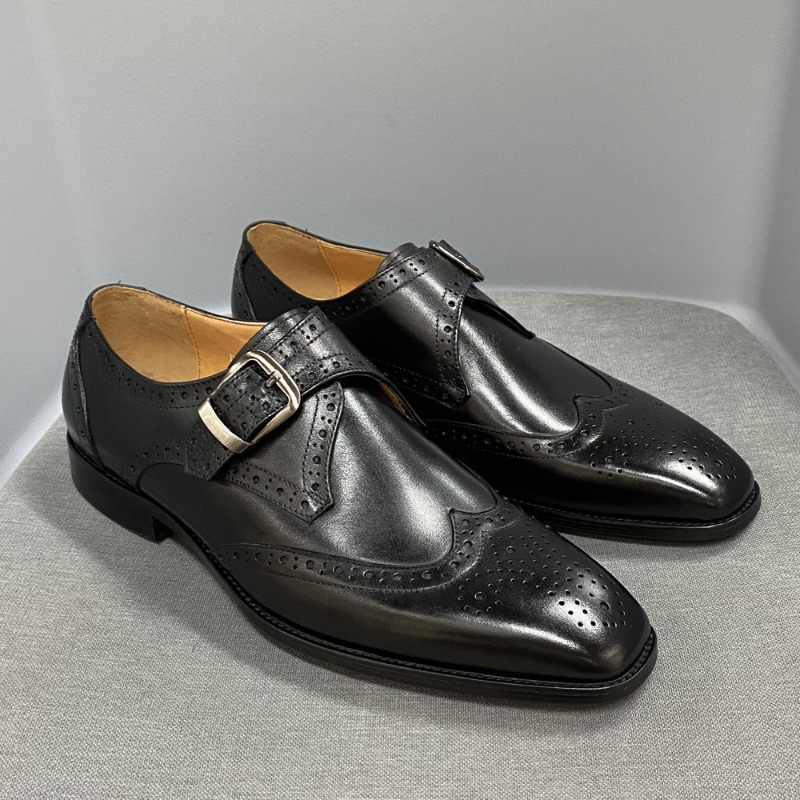 Men Formal Wear Design - Erkek Günlük Ayakkabıları Oyma Deri Tek