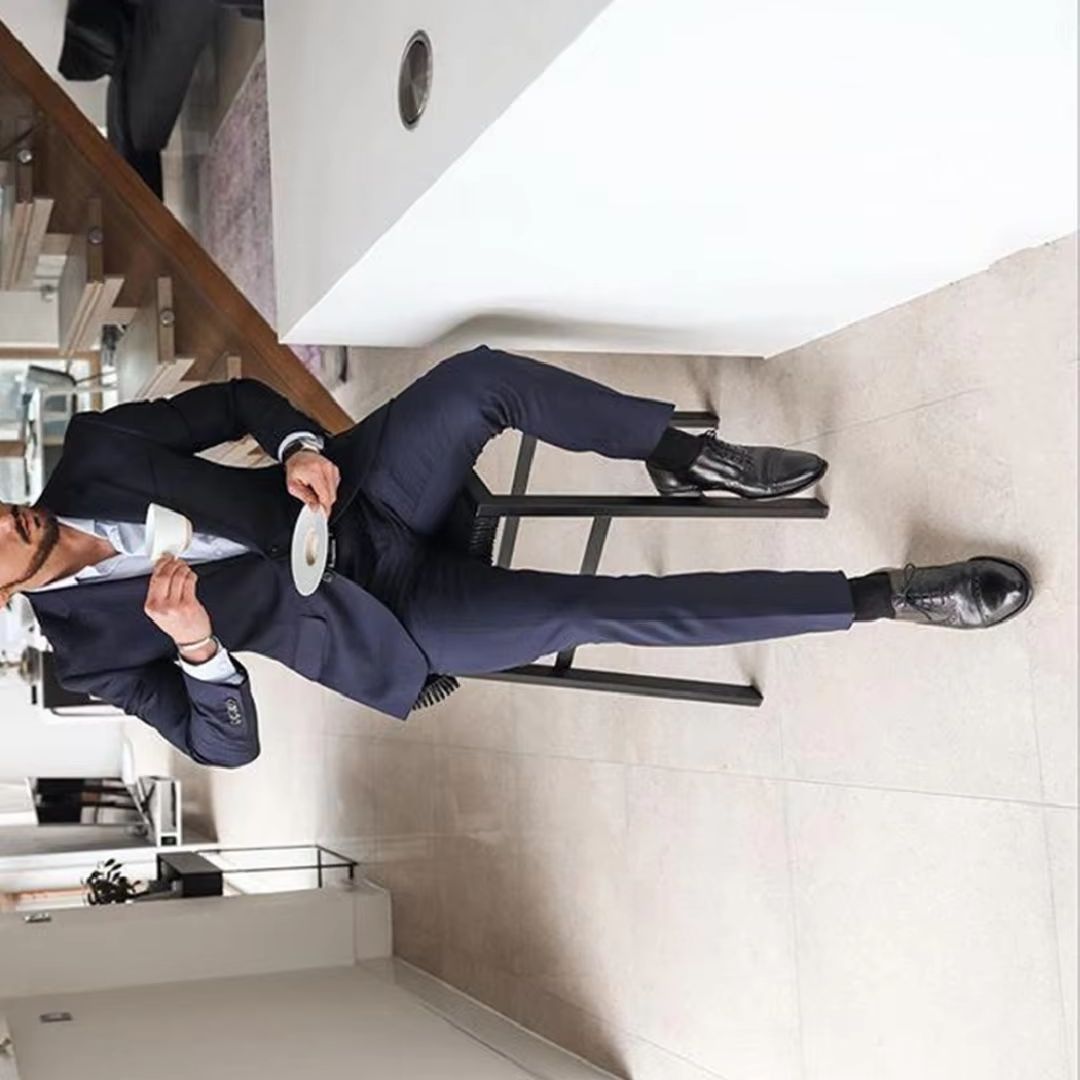 Men Formal Wear Design - Lacivert 2 Parçalı Erkek Smokin Takımı,