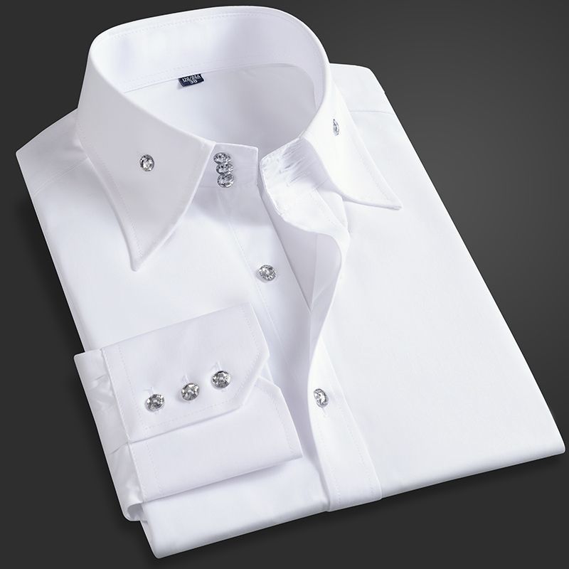 Men Formal Wear Summer - İlkbahar Sonbahar erkek Yönetici Gömlek Kore