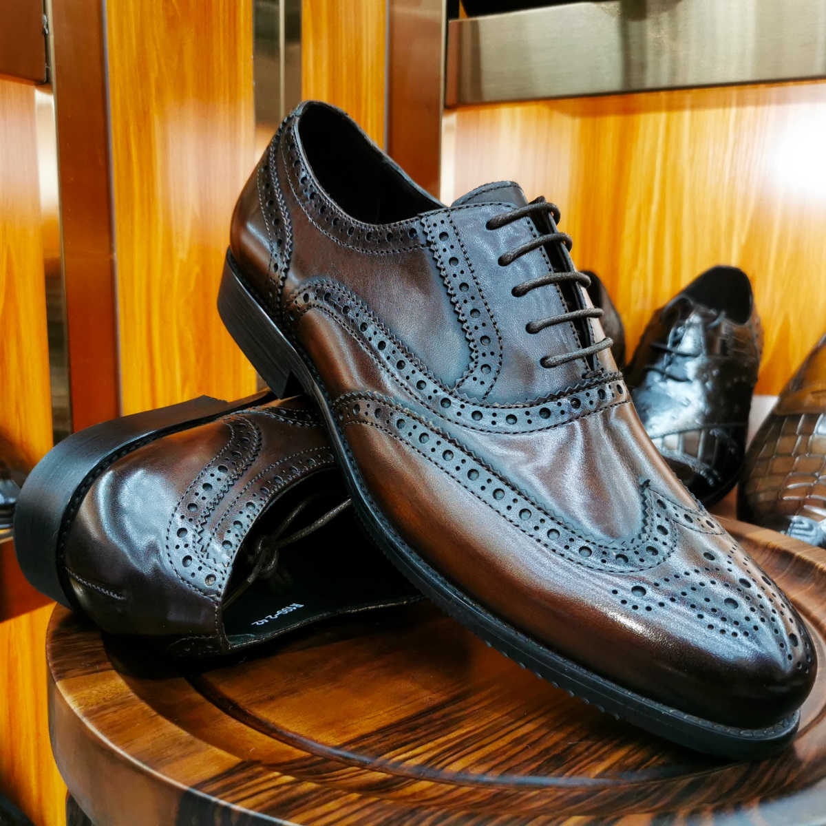 Men Formal Wear Brown - Lüks erkek Elbise Ayakkabı Hakiki Deri