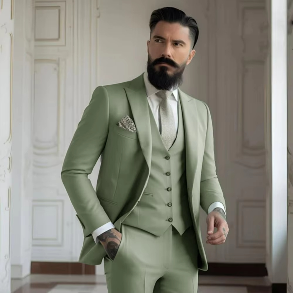 Khaki Formal Wear Men - Haki Erkek Smokin Düğün Takımları Erkekler