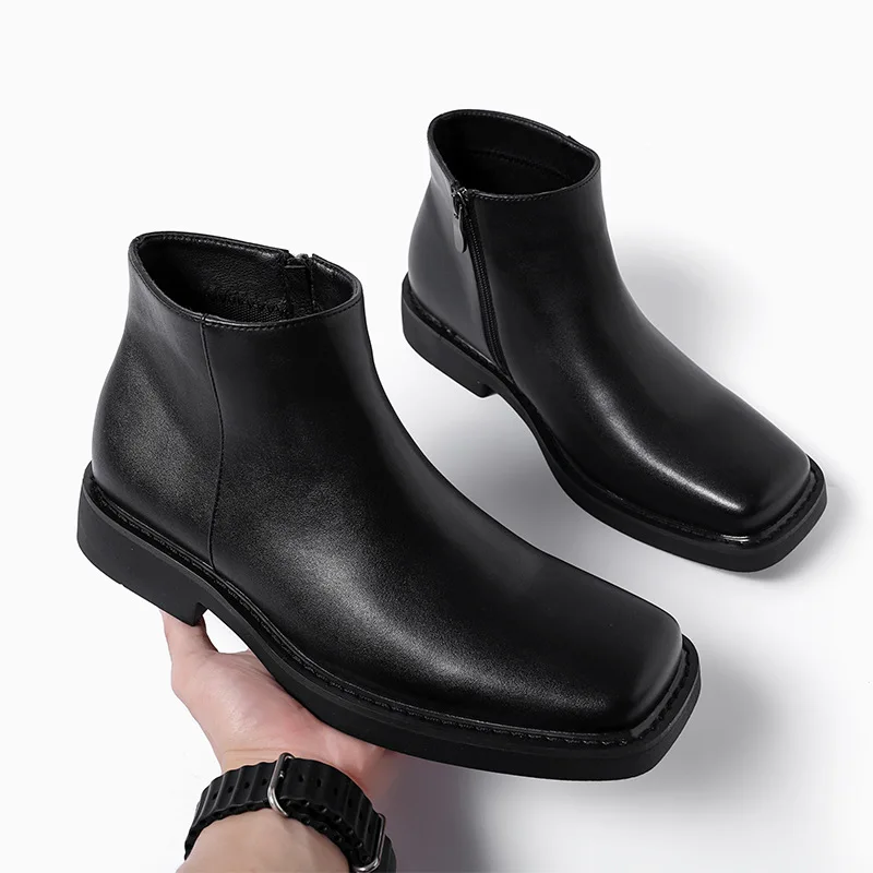 Siyah Yeni Moda Erkek Rahat de - Men Formal Wear With Boots incelemesi ve fiyatı