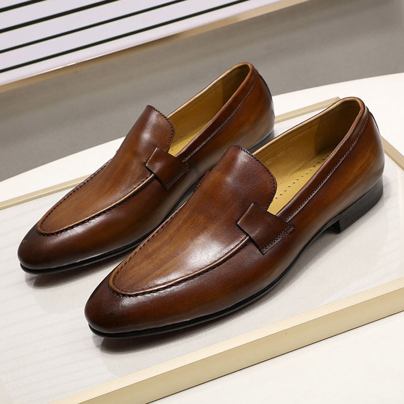 Sonbahar yaz tarzı erkek loafe - Men Formal Wear Brown incelemesi ve fiyatı