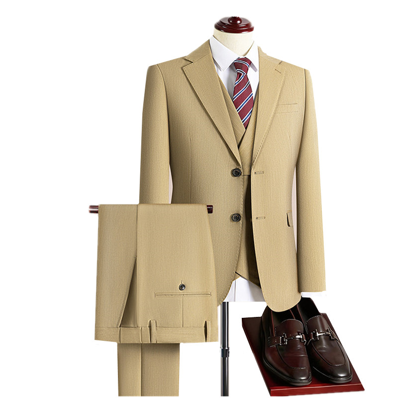 Erkek Haki 3 Parça Slim Fit İş - Khaki Formal Wear Men incelemesi ve fiyatı