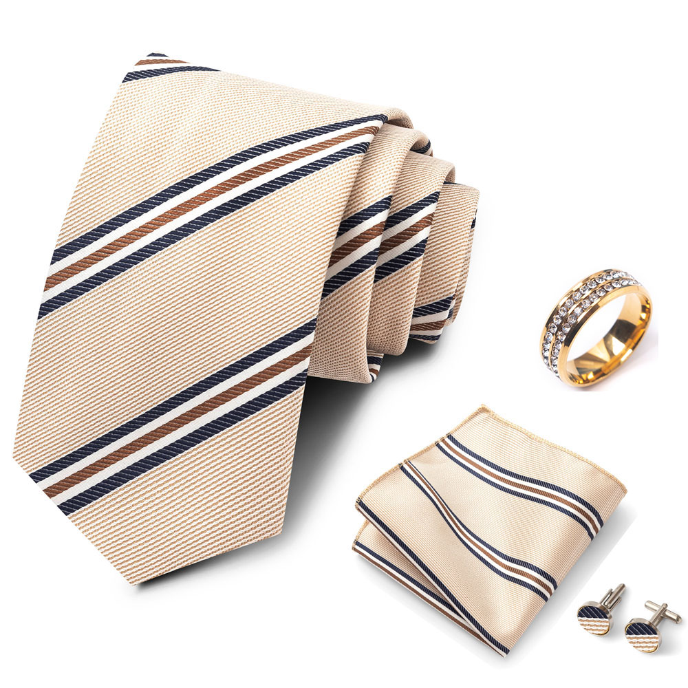 Çizgili erkek kravat seti, gün - Men Formal Wear Set incelemesi ve fiyatı