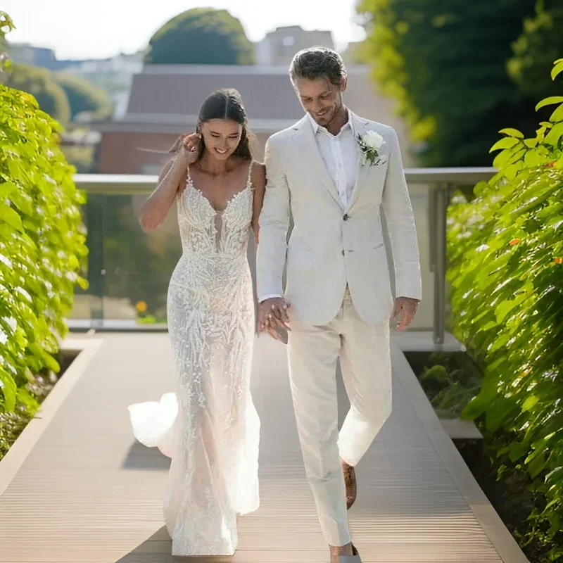 Keten Düğün Smokin Erkekler Iç - Men Formal Wear Summer incelemesi ve fiyatı