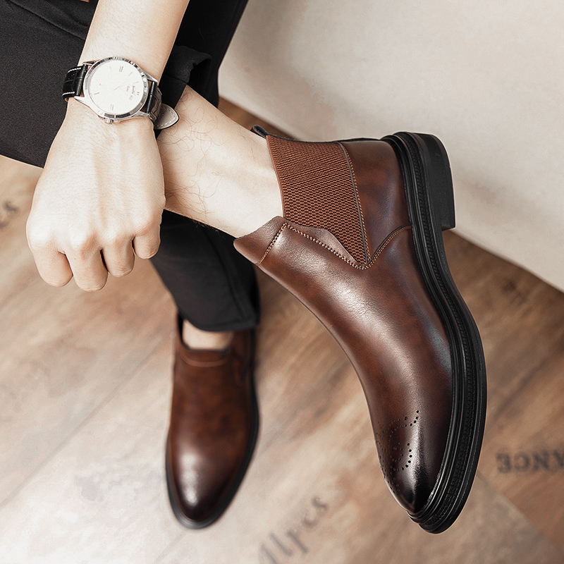 Yüksek bilekli deri ayakkabıla - Men Formal Wear With Boots incelemesi ve fiyatı