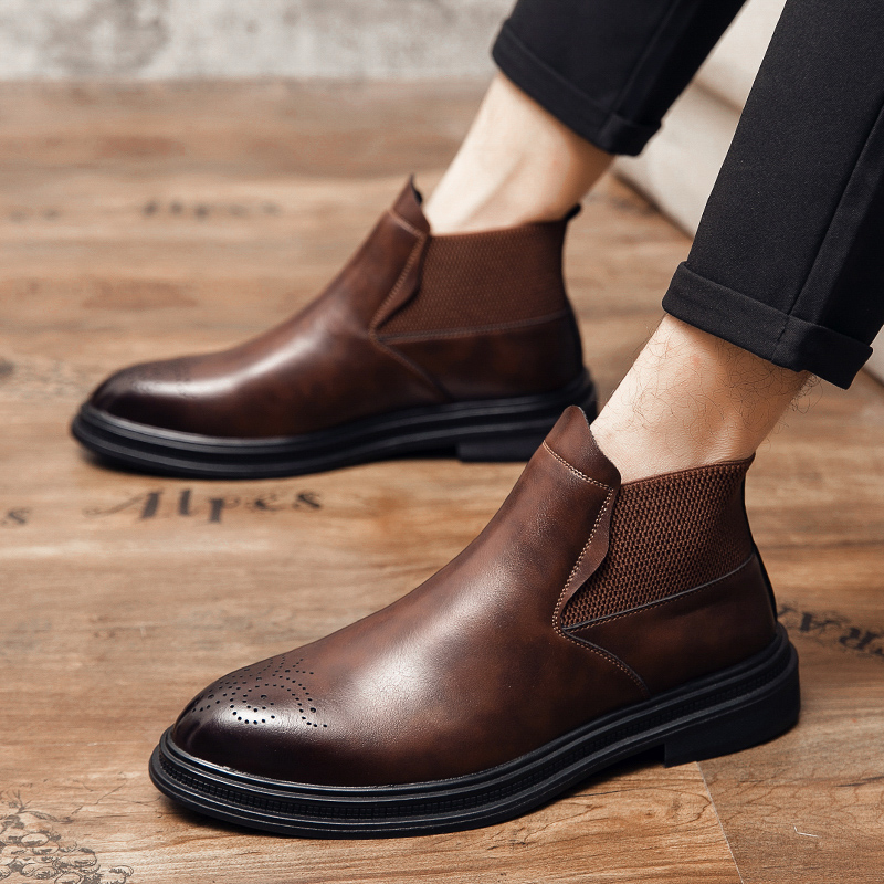 Yüksek bilekli deri ayakkabıla - Men Formal Wear With Boots incelemesi ve fiyatı