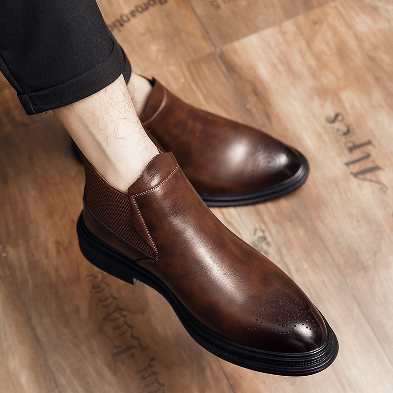 Yüksek bilekli deri ayakkabıla - Men Formal Wear With Boots incelemesi ve fiyatı
