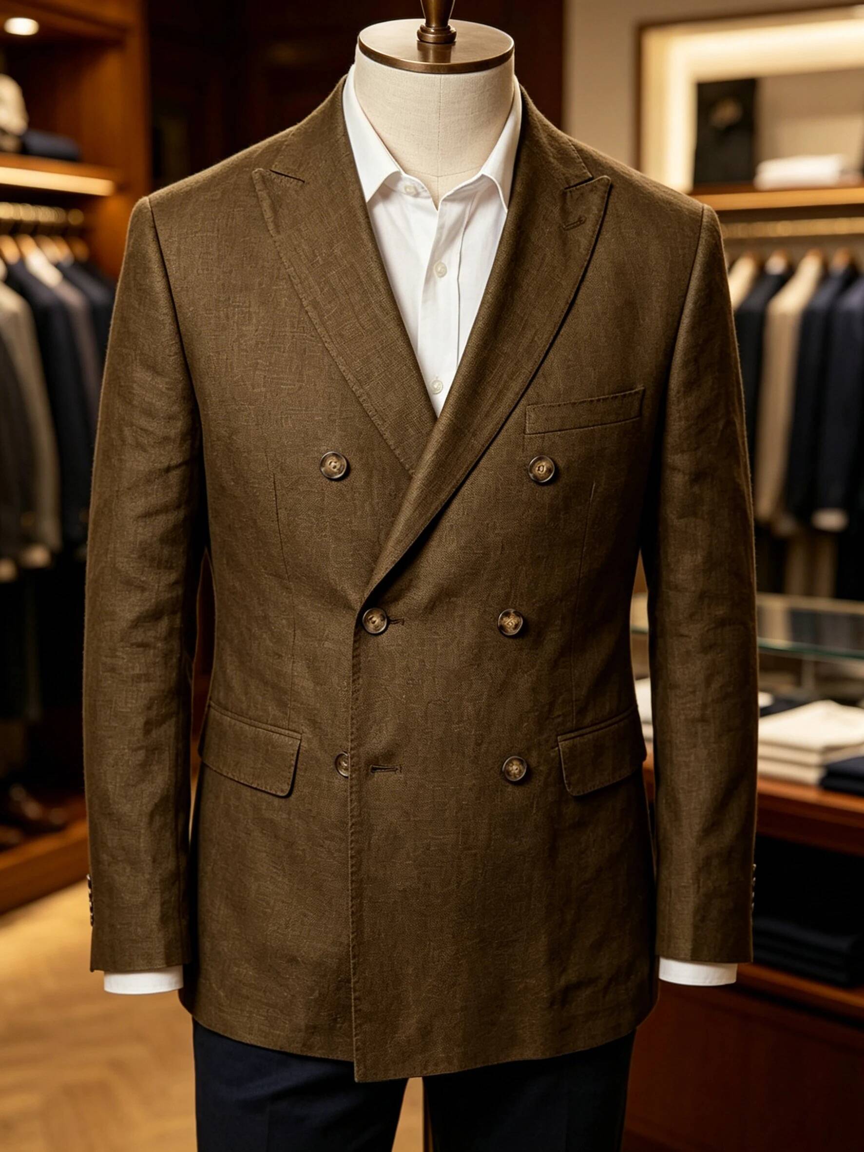 Erkek Spor Ceket Yazlık Kruvaz - Men Formal Wear Brown incelemesi ve fiyatı