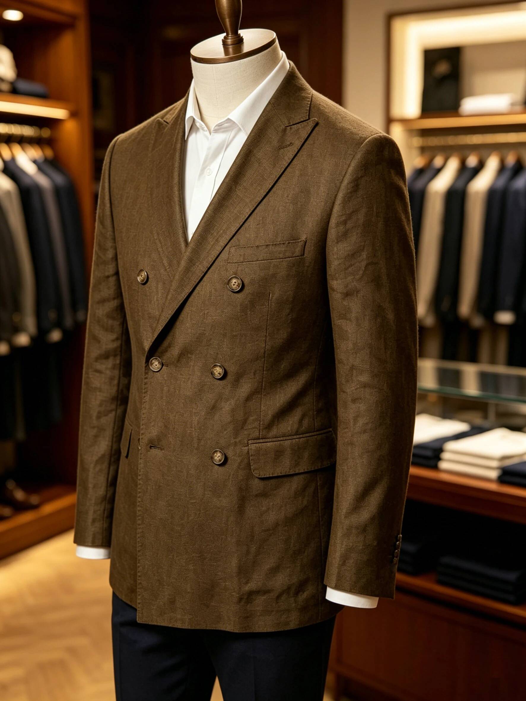 Erkek Spor Ceket Yazlık Kruvaz - Men Formal Wear Brown incelemesi ve fiyatı