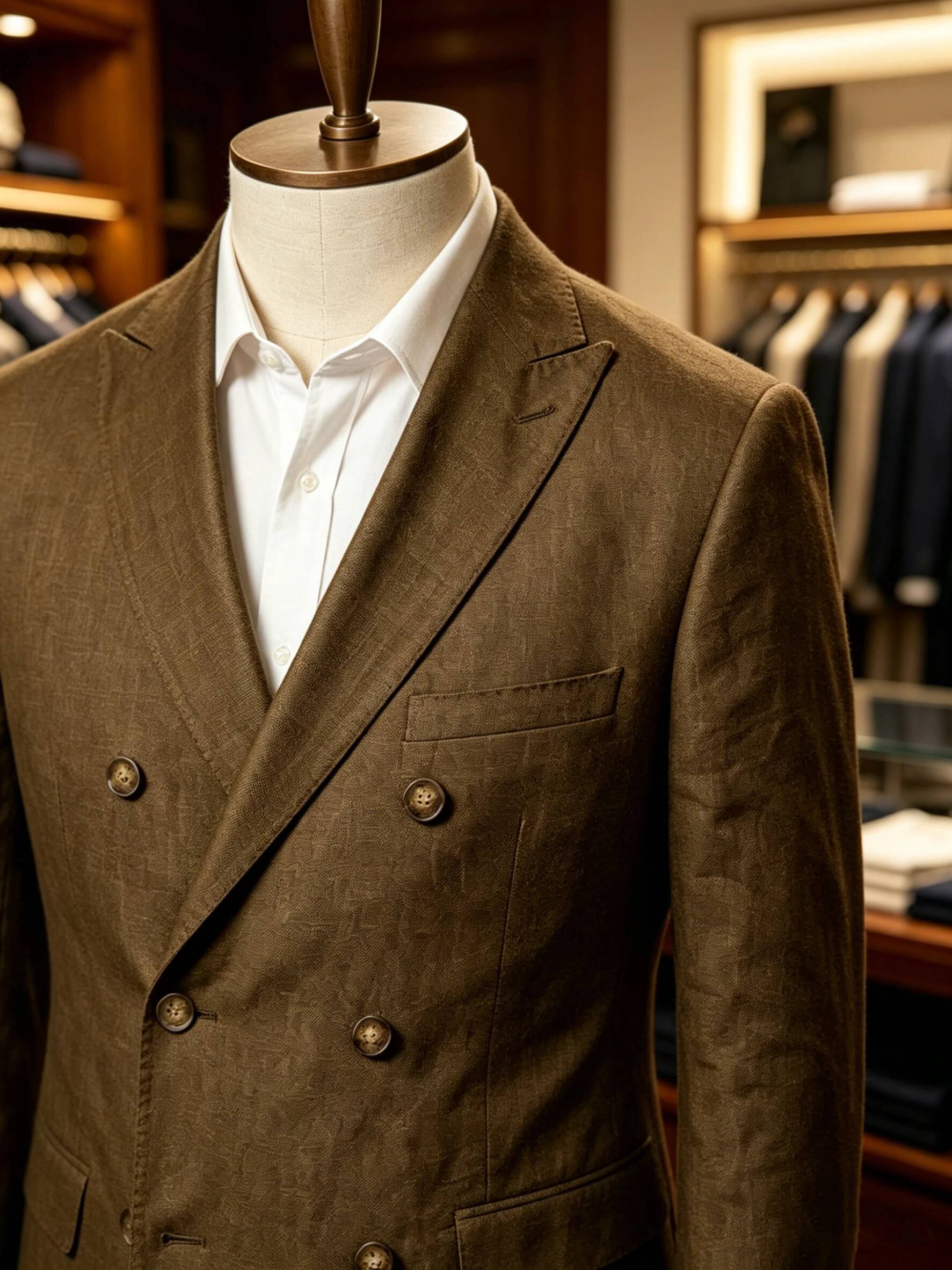 Erkek Spor Ceket Yazlık Kruvaz - Men Formal Wear Brown incelemesi ve fiyatı