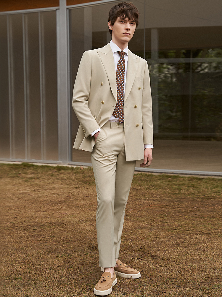 % 30% Yün Erkek Takım Elbise S - Khaki Formal Wear Men incelemesi ve fiyatı