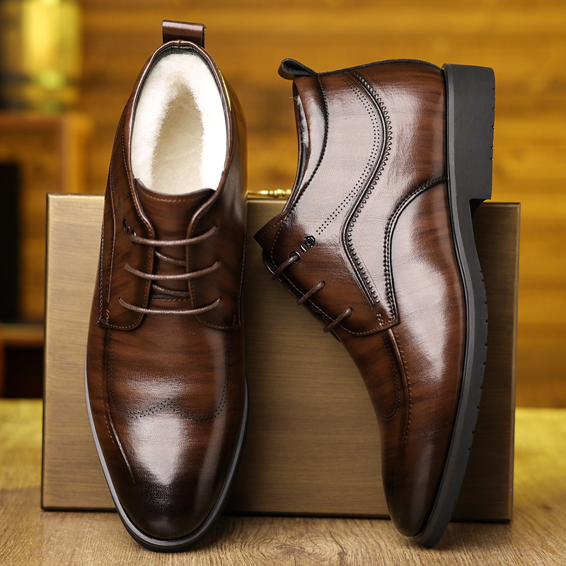 Erkek Kış Deri Ayakkabı Kadife - Men Formal Wear With Boots incelemesi ve fiyatı