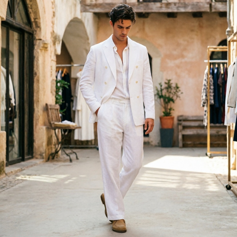 Adaçayı Yeşili Keten Erkek Tak - Men'S Relaxed Formal Wear incelemesi ve fiyatı
